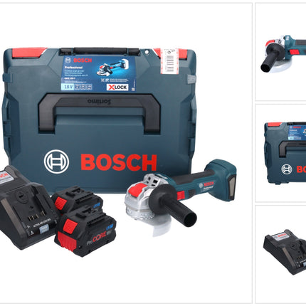 Bosch GWX 18V 7 Professional Akku Winkelschleifer 18 V 125 mm Brushless X LOCK 2x ProCORE Akku 5 5 Ah Ladegeraet L Boxx 0 - toolbrothers