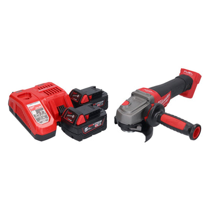 Milwaukee M18 CAG115XPDB-502 Cordless Angle Grinder 115mm Brushless 18V + 2x Batteries 5.0Ah + Charger