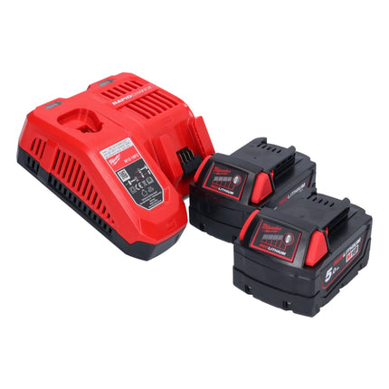 Milwaukee M18 CAG115XPDB-502 Cordless Angle Grinder 115mm Brushless 18V + 2x Batteries 5.0Ah + Charger