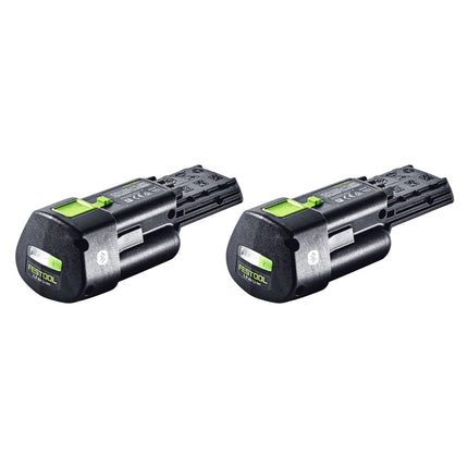 Festool Akku Set 2x BP 18 Li 3,0 Ergo I Akku 18 V 3,0 Ah / 3000 mAh Li-Ion ( 2x 577704 ) mit Ladestandanzeige - Toolbrothers