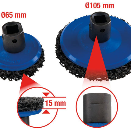 KS TOOLS Radnabenschleifer-Satz, Ø 65 / 105 mm, 2-tlg ( 100.4035 ) - Toolbrothers