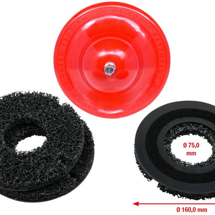 KS TOOLS Radnabenschleifer-Satz Ø 160 mm, Innen-Ø 75 mm, 4-tlg ( 100.5070 ) - Toolbrothers