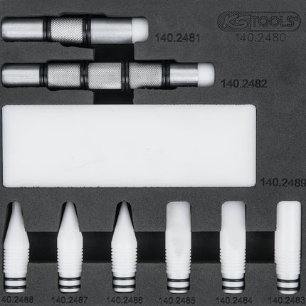 KS TOOLS Rückschlagdorn-Satz, 10-tlg ( 140.2480 ) - Toolbrothers