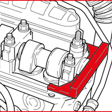 KS TOOLS Motoreinstell-Werkzeug-Satz für VAG, 5-tlg VW mit 2,4 Motoren ( 400.2125 )