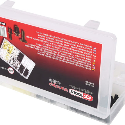 KS TOOLS Befestigungs-Clip-Satz Citroën/Peugeot, 345-tlg ( 420.0650 ) - Toolbrothers