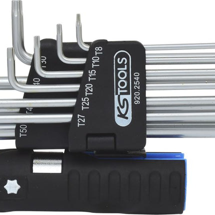 KS TOOLS 3 in 1 Torx-Winkelstiftschlüssel-Satz,10-tlg XL ( 920.2540 ) - Toolbrothers