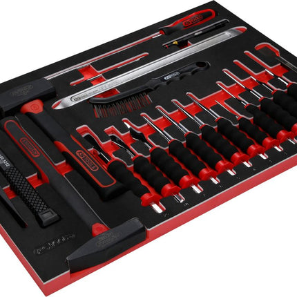 KS TOOLS Hammer- / und Meißel-Satz in Schaumstoffeinlage, 22-tlg ( 811.0022 ) - Toolbrothers
