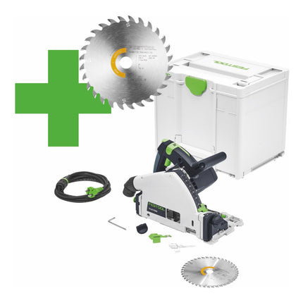 Festool TS 55 F-Plus Master Edition Sega a tuffo 1200 W 160 mm ( 577843 ) + lama + Systainer