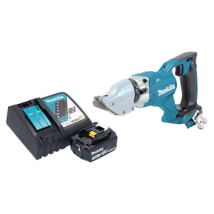 Makita DJS 200 RF1 cordless sheet metal shears 18 V 2.0 mm brushless + 1x rechargeable battery 3.0 Ah + charger