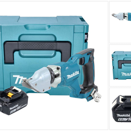 Makita DJS 200 G1J Akku Blechschere 18 V 2,0 mm Brushless + 1x Akku 6,0 Ah + Makpac - ohne Ladegerät