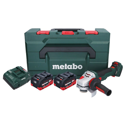 Metabo WVB 18 LTX BL 15-125 Quick cordless angle grinder 18 V 125 mm ( 601731660 ) brushless + 2x rechargeable battery 5.5 Ah + charger + metaBOX