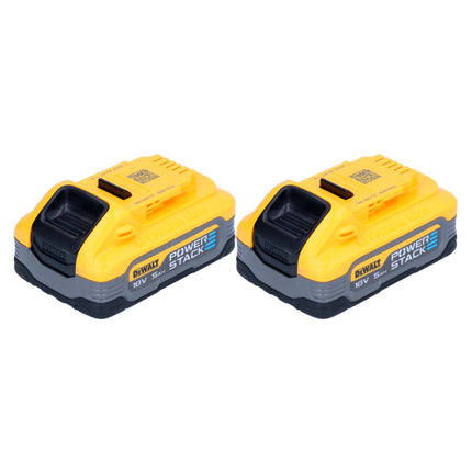 DeWalt Akku Set DCBP 518 H2 2x Powerstack Akku 18 V 5,0 Ah / 5000 mAh XR Li-Ion - mit Ladestandanzeige