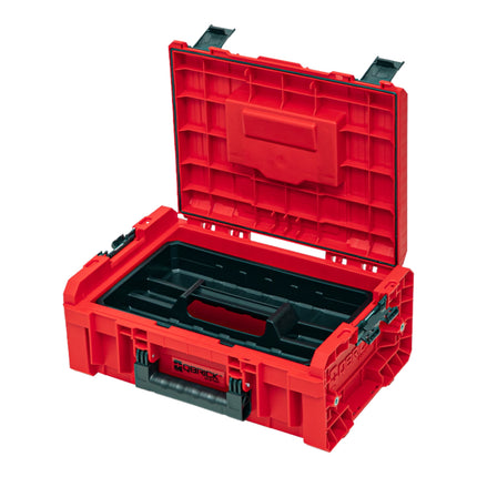 Qbrick System PRO Technik Case 2.0 RED ULTRA HD Custom Werkzeugkoffer 450 x 332 x 171 mm 12 l stapelbar IP54 mit Ablage