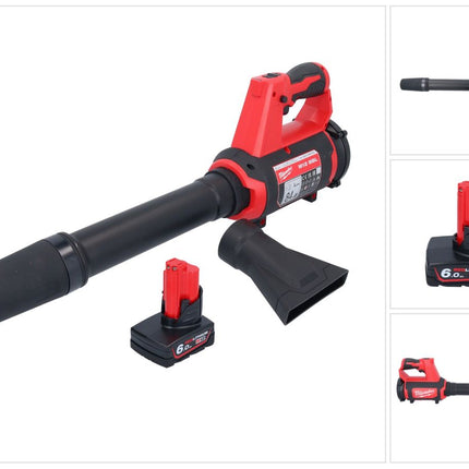 Milwaukee M12 BBL-601 Akku Gebläse 12 V + 1x Akku 6,0 Ah - ohne Ladegerät