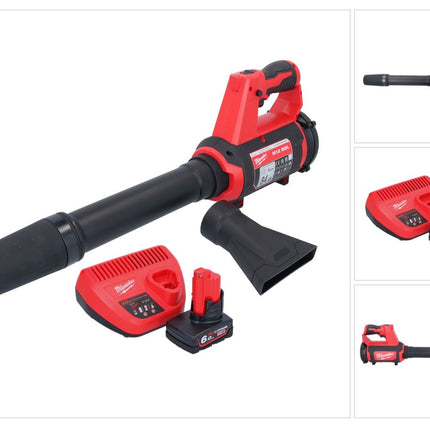 Milwaukee M12 BBL-601 Akku Gebläse 12 V + 1x Akku 6,0 Ah + Ladegerät