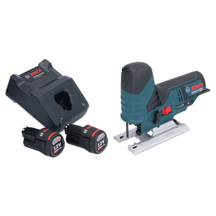 Bosch GST 12V-70 Professional Akku Stichsäge 12 V 70 mm + 2x Akku 3,0 Ah + Ladegerät