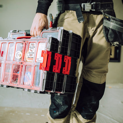 Toolbrothers RHINO L Organizer ECO Höhe XL Boxen 9 l IP54 mit herausnehmbaren Boxen