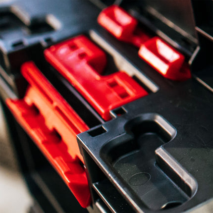 Toolbrothers RHINO XXL Werkzeugkoffer ECO Vario+ Höhe L 38 l IP66 mit herausnehmbaren Trennwänden