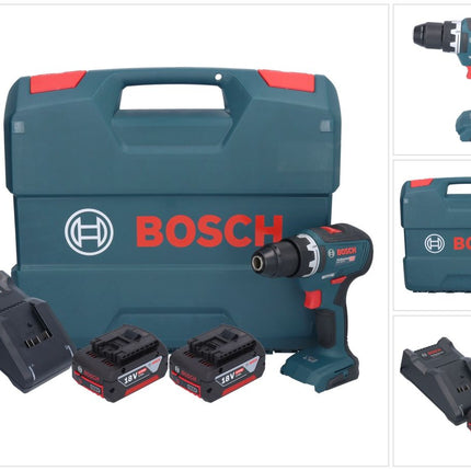 Bosch GSR 18V-55 Professional Akku Bohrschrauber 18 V 55 Nm Brushless + 2x Akku 4,0 Ah + Ladegerät + L-Case