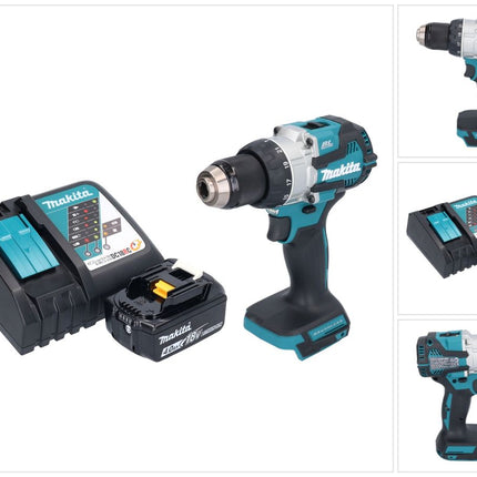 Makita DHP 489 RM1 Akku Schlagbohrschrauber 18 V 73 Nm Brushless + 1x Akku 4,0 Ah + Ladegerät