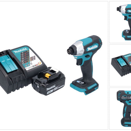 Makita DTD 157 RF1 Akku Schlagschrauber 18 V 140 Nm 1/4" Brushless + 1x Akku 3,0 Ah + Ladegerät