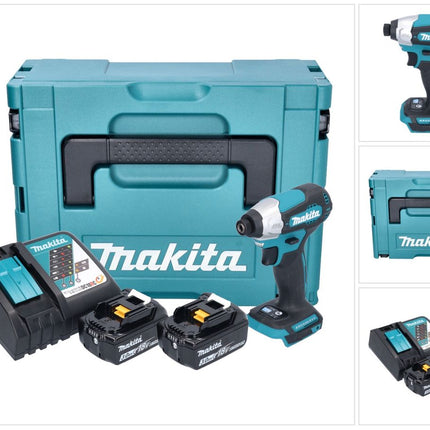 Makita DTD 157 RFJ Akku Schlagschrauber 18 V 140 Nm 1/4" Brushless + 2x Akku 3,0 Ah + Ladegerät + Makpac