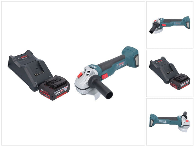 Bosch GWS 18V-10 Amoladora angular profesional sin cable 18 V 115 mm sin escobillas + 1x acumulador 4,0 Ah + cargador