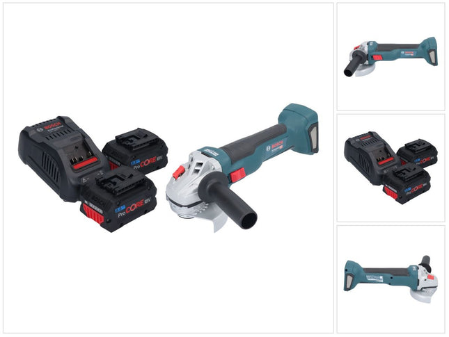 Bosch GWS 18V-10 Amoladora angular profesional sin cable 18 V 115 mm sin escobillas + 2x batería ProCORE 8,0 Ah + cargador