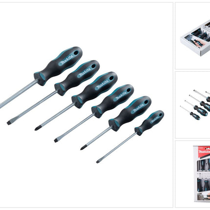 Makita E-10512 Schraubendreher Set 6 tlg. SL4 / SL5,5 / SL6,5 / SL8 / PZ1 / PZ2