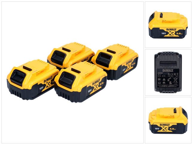 Batería DeWalt DCB 184 P4 18 V 5,0 Ah / 5000 mAh 4 uds. Batería XR Li-Ion - con indicador de nivel de carga