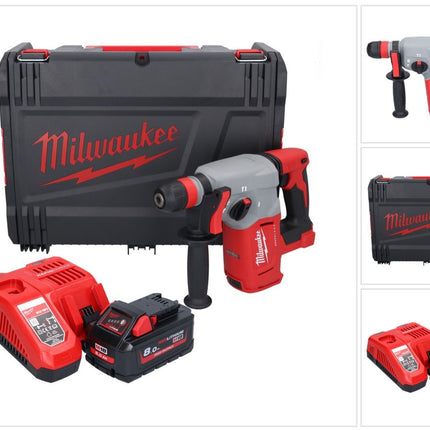 Milwaukee M18 BLHX-801X Akku Kombihammer 18 V 2,3 J Brushless + 1x Akku 8,0 Ah + Ladegerät + HD-Box