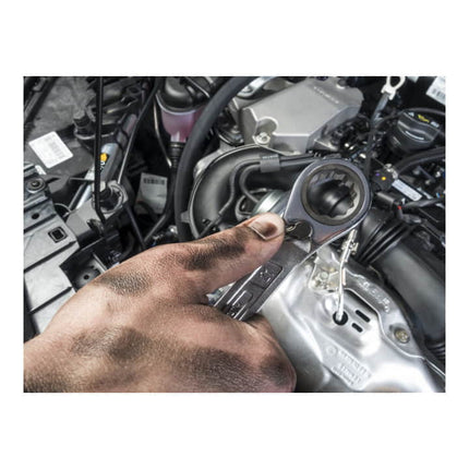 HAZET Clé mixte à cliquet 606 ouverture de clé 8 mm longueur 129,9 mm ( 4000822580 )