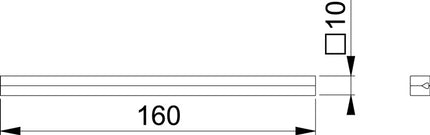 HOPPE Vierkantstift Profilstift Vierkant 10 x 160 mm ( 3311003018 )