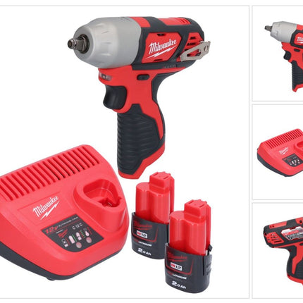 Milwaukee M12 BIW38-202 Akku Schlagschrauber 12 V 135 Nm 3/8˝ + 2x Akku 2,0 Ah + Ladegerät