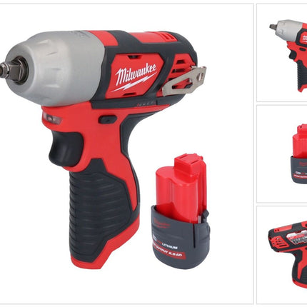 Milwaukee M12 BIW38-251 Akku Schlagschrauber 12 V 135 Nm 3/8˝ + 1x Akku 2,5 Ah - ohne Ladegerät
