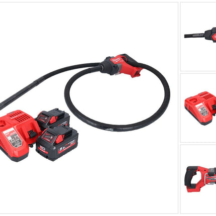Milwaukee M18 FCVN24-552 Akku Betonrüttler 18 V 2,4 m Brushless + 2x Akku 5,5 Ah + Ladegerät