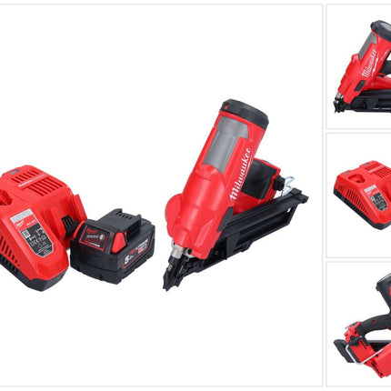 Milwaukee M18 FFN-501 Akku Nagler 18 V 50 - 90 mm Brushless + 1x Akku 5,0 Ah + Ladegerät
