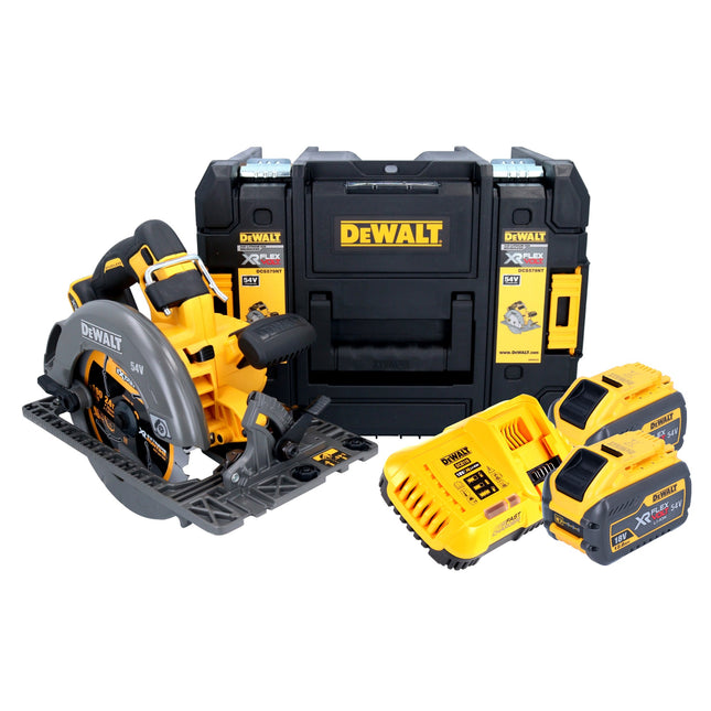 DeWalt DCS 579 Y2T Akku Handkreissaege 54 V FlexVolt 190 mm Brushless 2x Akku 12 0 Ah Ladegeraet TSTAK 0 - toolbrothers