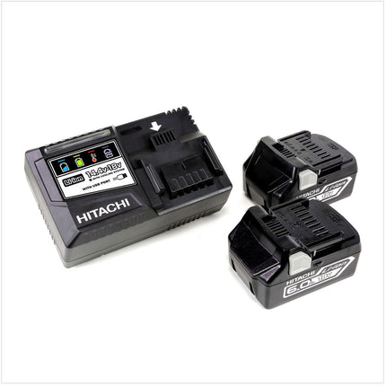 Hitachi P 18 DSL Li-Ion 18 V Akku Hobel 82 mm + Hitachi Sytem Case HSC Typ 3 + 2x Hitachi BSL 1860 18 V 6,0 Ah + 1x Hitachi UC 18YSL3 Akku Ladegerät 14,4 - 18 V - Toolbrothers