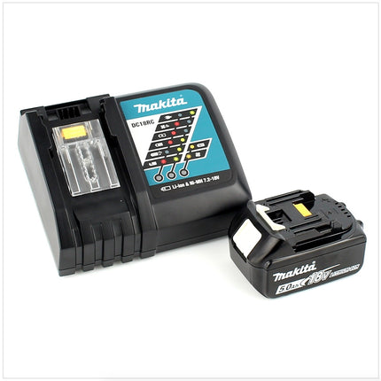 Makita DHP 483 RT1J Akku Schlagbohrschrauber 18V 40Nm im Makpac + 1x 5,0 Ah Akku +Ladegerät